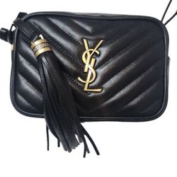 YSL Saint Laurent Mini Camera Lou Black Leather Belt Bag