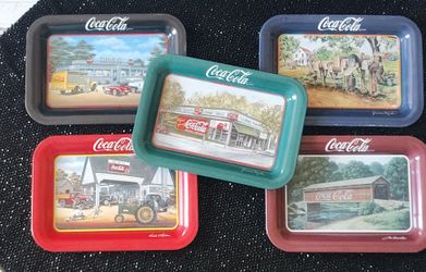 RARE! Coke mini tray 1998 Fleeman's Pharmacy Atlanta Jeanne Mack artist