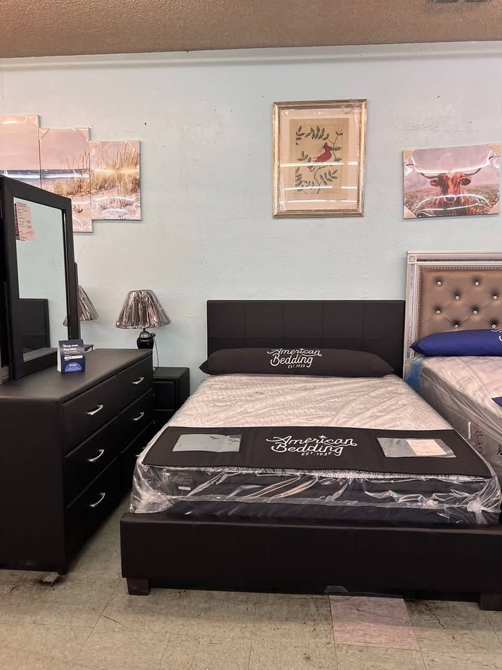 🚛Flash Deal🚛Brand New Queen Bed Frame + Dresser + Mirror + Nightstand Only $550, We Deliver