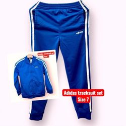 Adidas Kids Tracksuit Set in size 7
