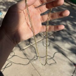 10k Solid Figaro Chain