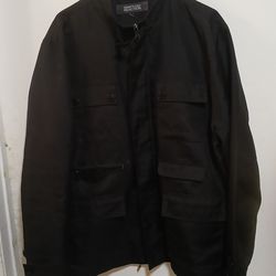 Kenneth Cole Reaction brand men's black utilitarian field jacket