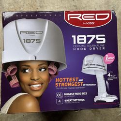 RED By KISS 1875 Watt Ceramic Tourmaline Professional Hood Dryer