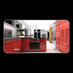 License Plate Novelty Car Front Kitchen Dining Room Rendering