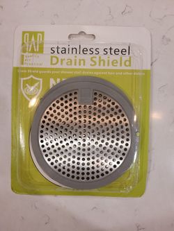 Shower Drain Hair Catcher/Bathtub Drain Cover/Drain Protector/Stainless Steel+Silicone/for Bathroom & Kitchen（2pack+Grey