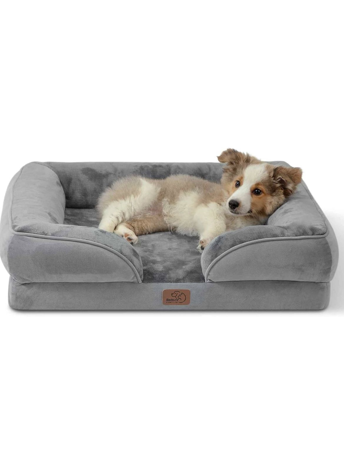 Bedsure Orthopedic Dog Bed Medium Size Dogs - Washable Medium Dog Cat Bed Waterproof, Comfort Pet Couch Sofa with Washable Removable Cover, Pets Bed w