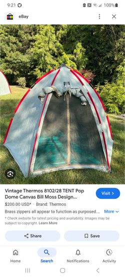 VINTAGE THERMOS "POP UP " TENT 