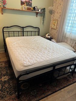 Queen iron bed frame