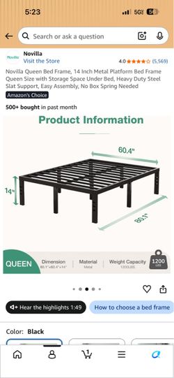 Queen Bed frame