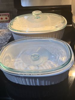 2 Piece CorningWare French White Casserole Set
