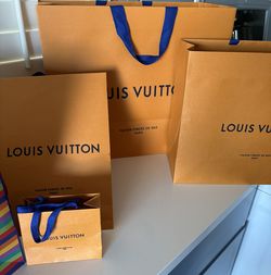 Authentic Louis Vuitton paper bags for packaging