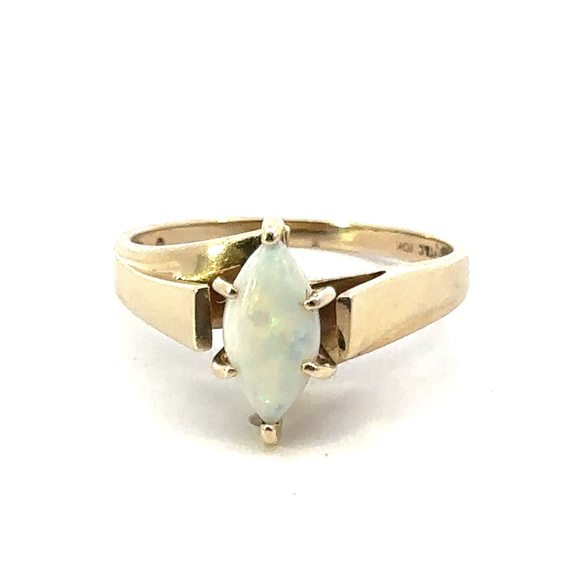 Wanna Ladies 10k Yellow Gold Marquise Cut Opal Ring Size 6 GP3117820