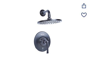 Pfister Matte Black 1 Handle Single Shower Faucet