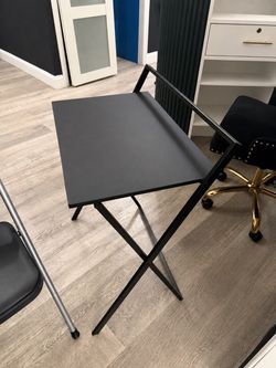 Black Folding Side Table