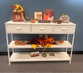 White console table