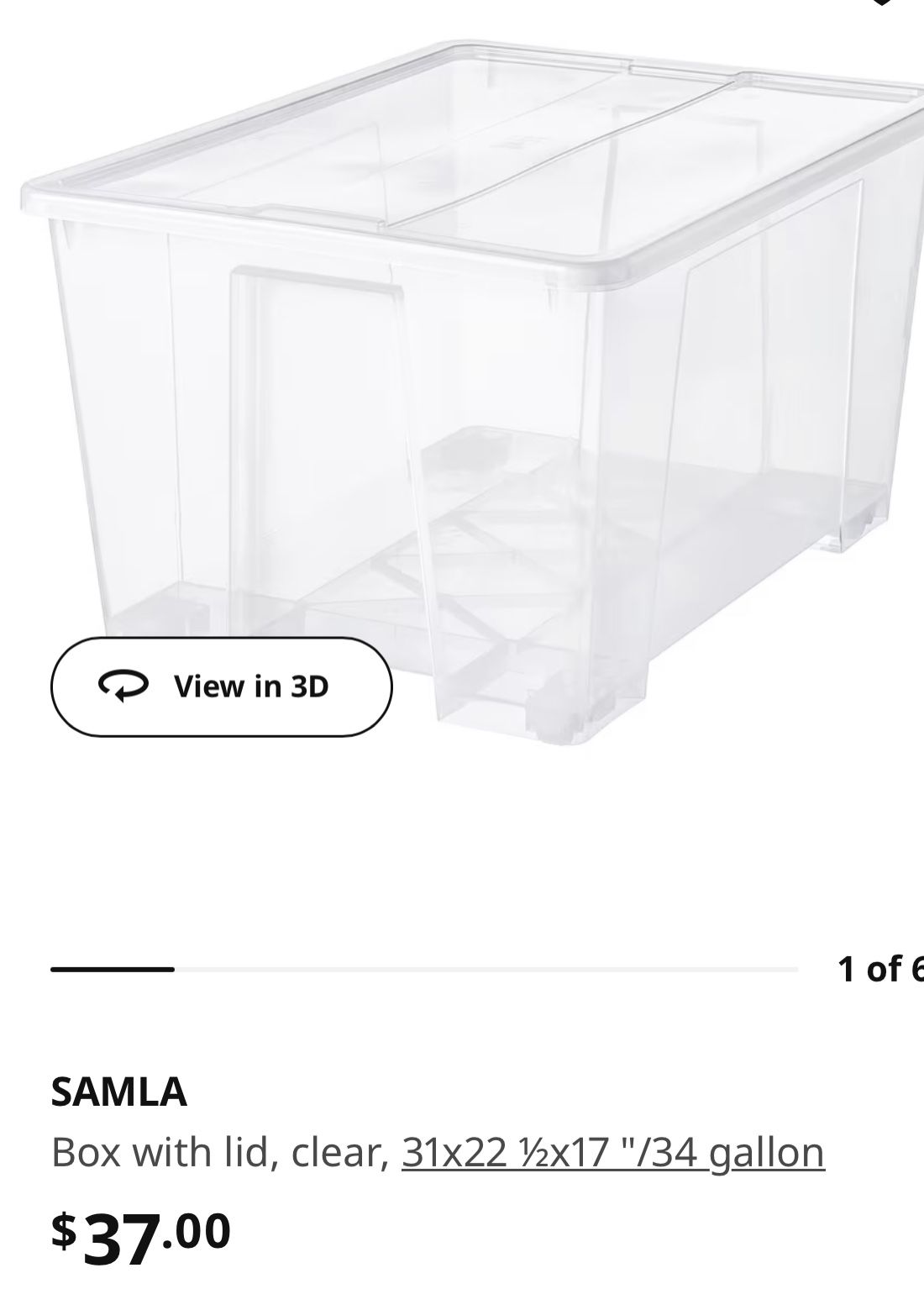 IKEA Samla Storage Container