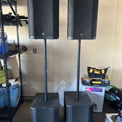 Harbinger Subs And Tower Speakers 