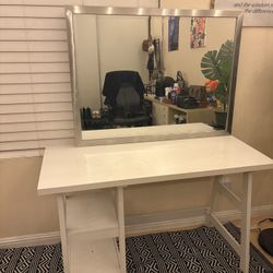 2 TABLES, DESK AND MIRROR