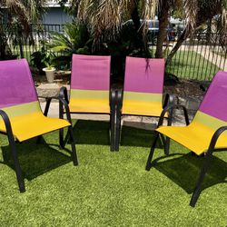 Set Of 4  Stackable Patio Chair