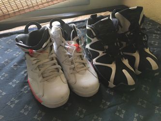 Used air Jordan 6 and reebok kamakazi size 10.5