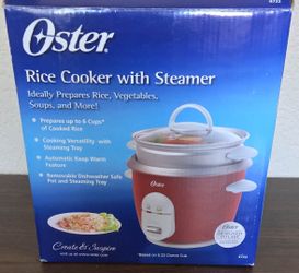Oster 6 Cup Corded Electric Rice Cooker with Steamer