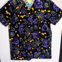 Scrub Top Baby Looney Tunes Halloween