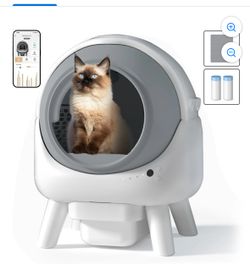 els pet Orbitie Wide Opening Self Cleaning Cat Litter Box, Automatic Cat Litter Box with App Control, Odor-Control and Dual Safety Protection