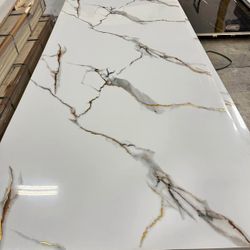 PVC MARBLE shower wall panel 4‘ X 9‘ 🔥🔥NEW GOLD, AND GREY DESIGN