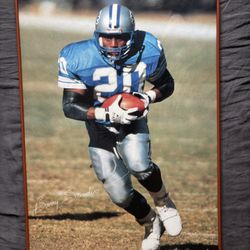 Barry Sanders Poster Framed From The 90’s 