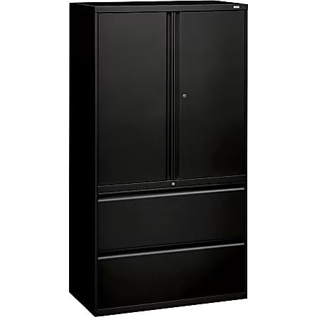 Series Storage Cabinet With Lateral File, 36" Wide, Black#1