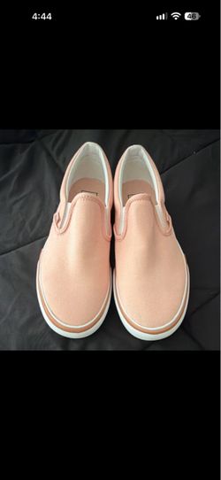 Vans Pink Canvas Stacked Platform Slip-On