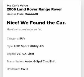 2006 Land Rover Range Rover