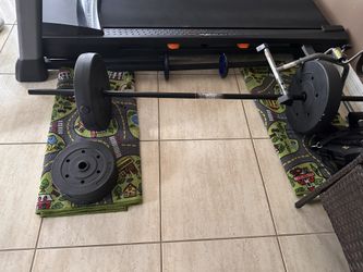 Gym Exercise Weight 10 Lbs 25 Lbs Plates Metal Bar With Very Good Condition