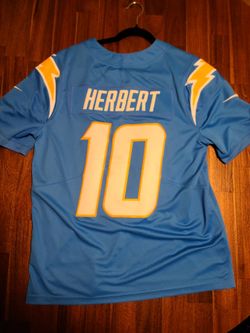 OBO--Justin Herbert #10 Powder Blue Nike Vapor Limited Jersey (L)
