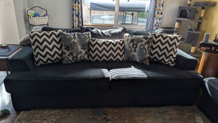 Couch and loveseat with rug