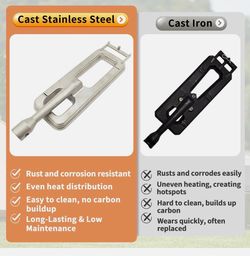 Steel grill burners