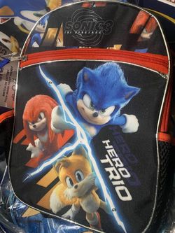 Sonic the hedgehog movie 3 hero trio backpack