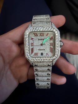 Vvs Buss down mossanite Cartier santos