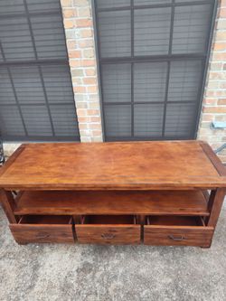 Beautiful wood entry table farmhouse decor home decor tiered table Mesa DE ENTRADA DE MADERA SOLIDA