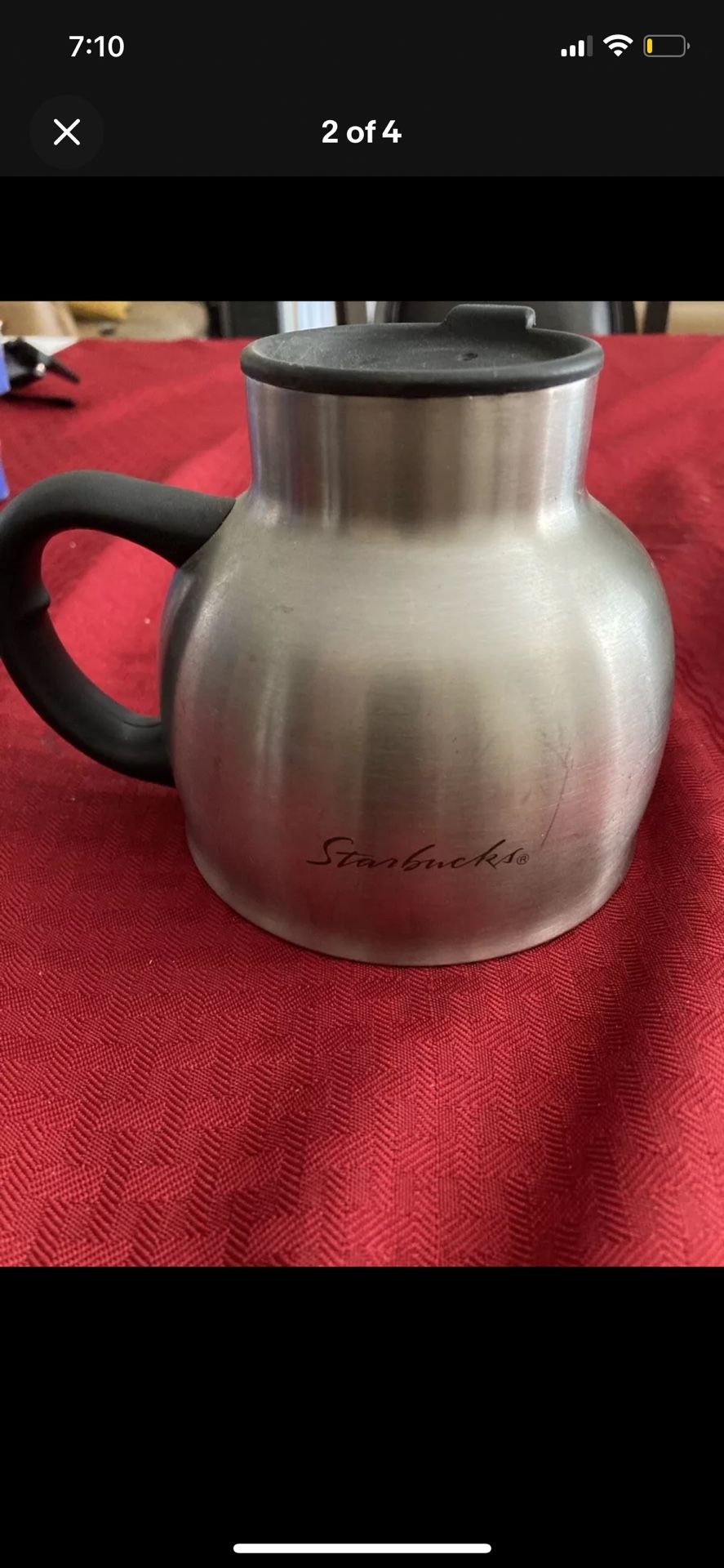 Starbucks Chubby 16oz Stainless Steel Travel Mug Made in Korea, With LiD* RARE