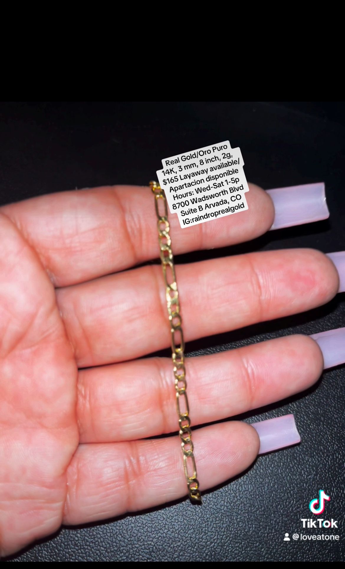 14K Gold Figaro Bracelet 