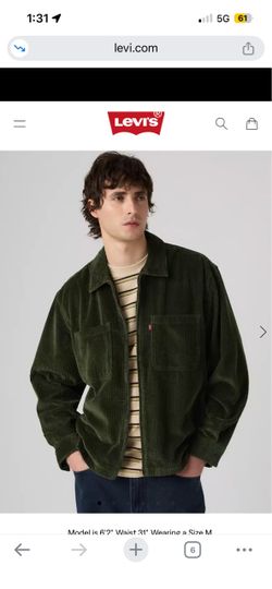Levi's Green Corduroy Overshirt Jacket