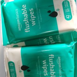 Flushable Wipes, Amazon Brand