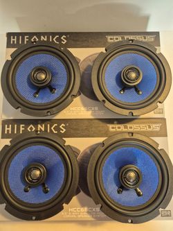 HIFONICS 2 PAIRS 6.5" 2 WAY 125 WATTS SHALLOW MOUNT CAR SPEAKER