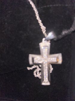 Men's Diamond Pendant with Steel Chain 500$ Or Best Offer