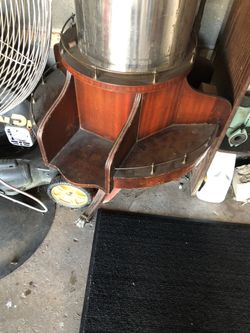 Antique corner/end table rotates