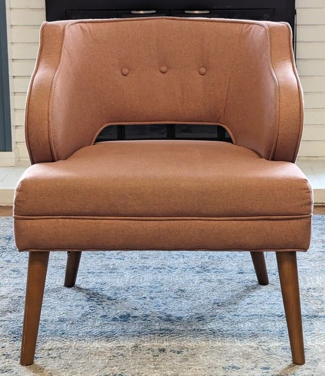 World Market Tyley Upholstered Chair, dusty rose $30 (retails from $175 - $250, see link in pic)