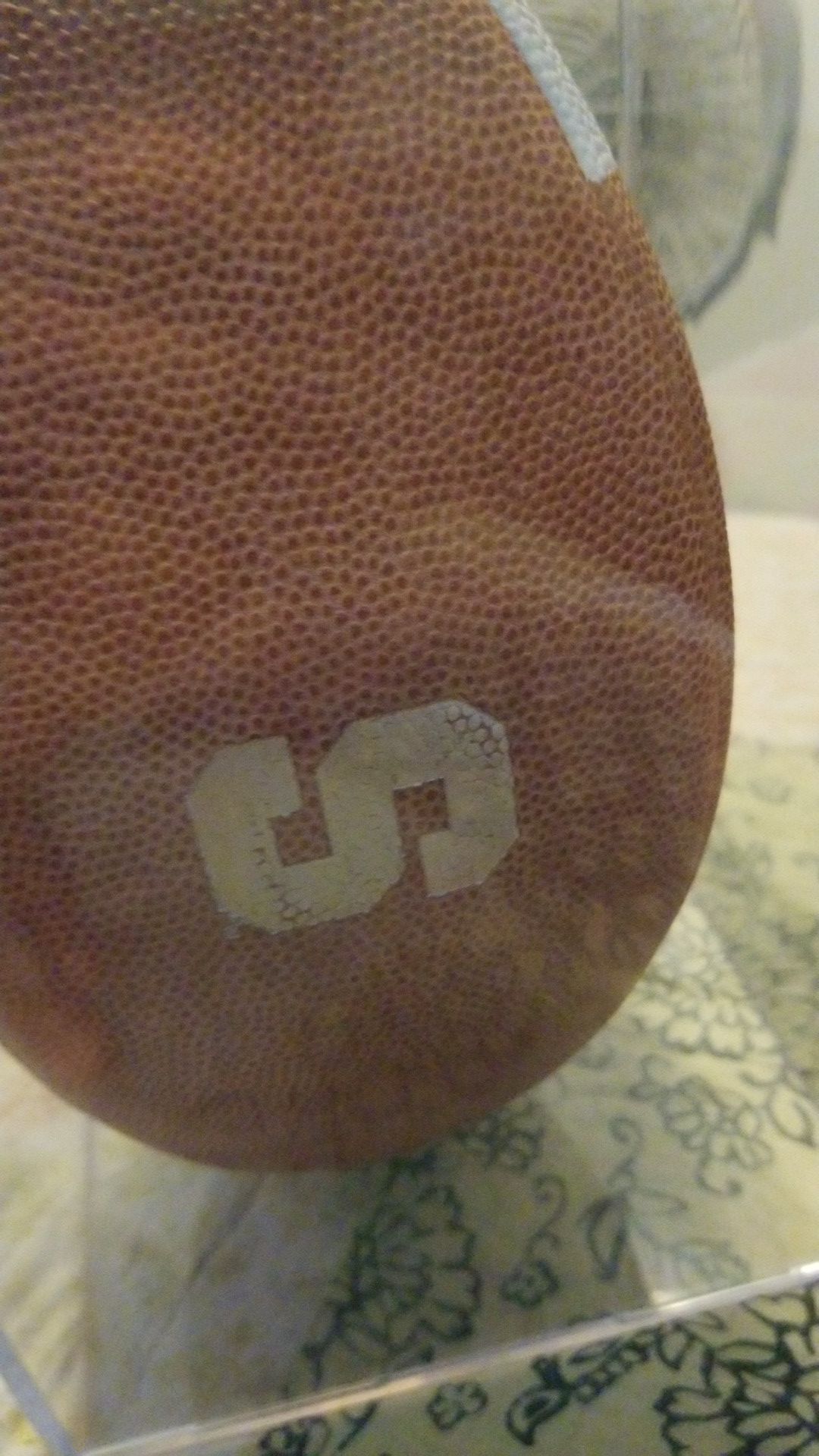 Stanford university game used football