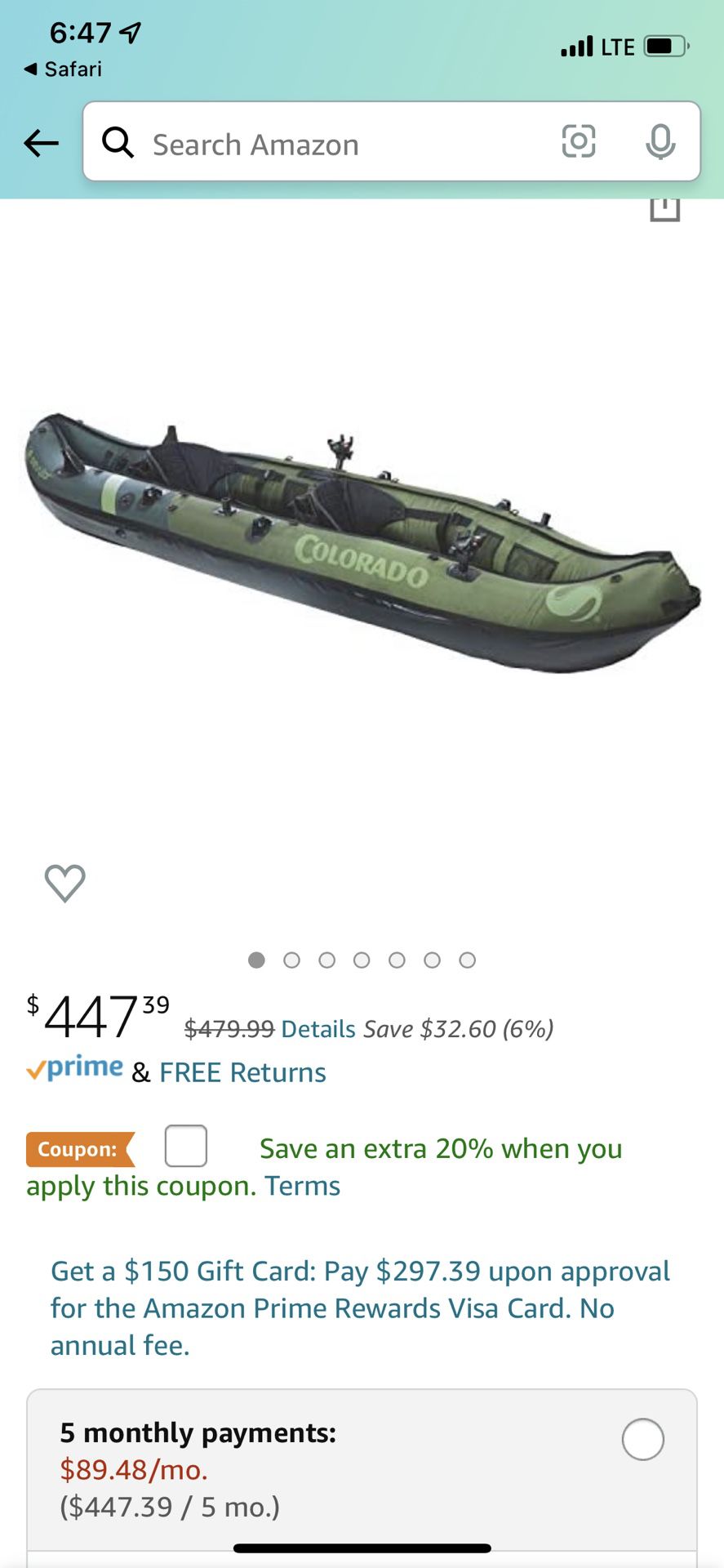 Sevylor Colorado 2Person Inflatable kayak for Sale in Las Vegas