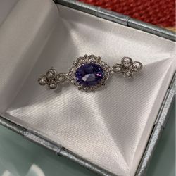 Women Brooch Platinum Plated